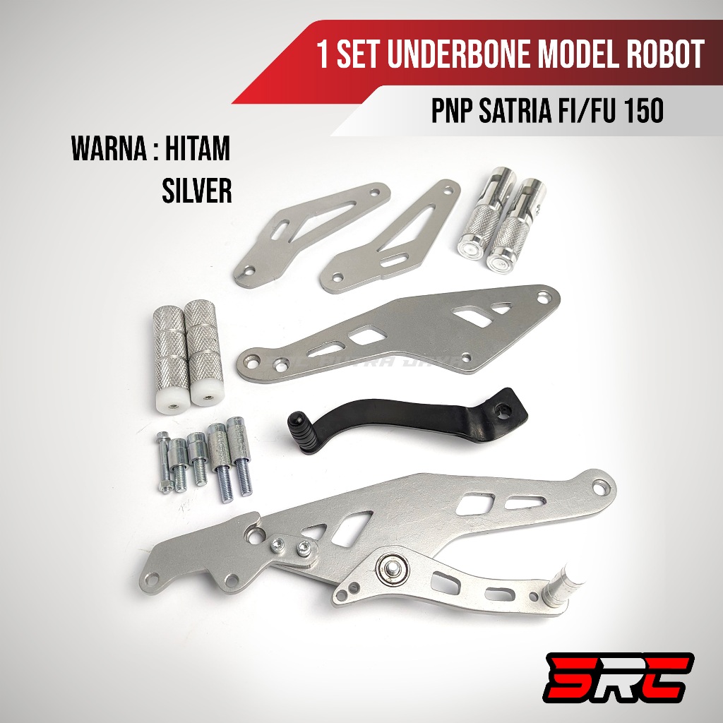 1 Set Underbone Satria Fu / Fi 150 Karbu / Injeksi Cutting CNC Model Robot Step Belakang Jalu Lipat