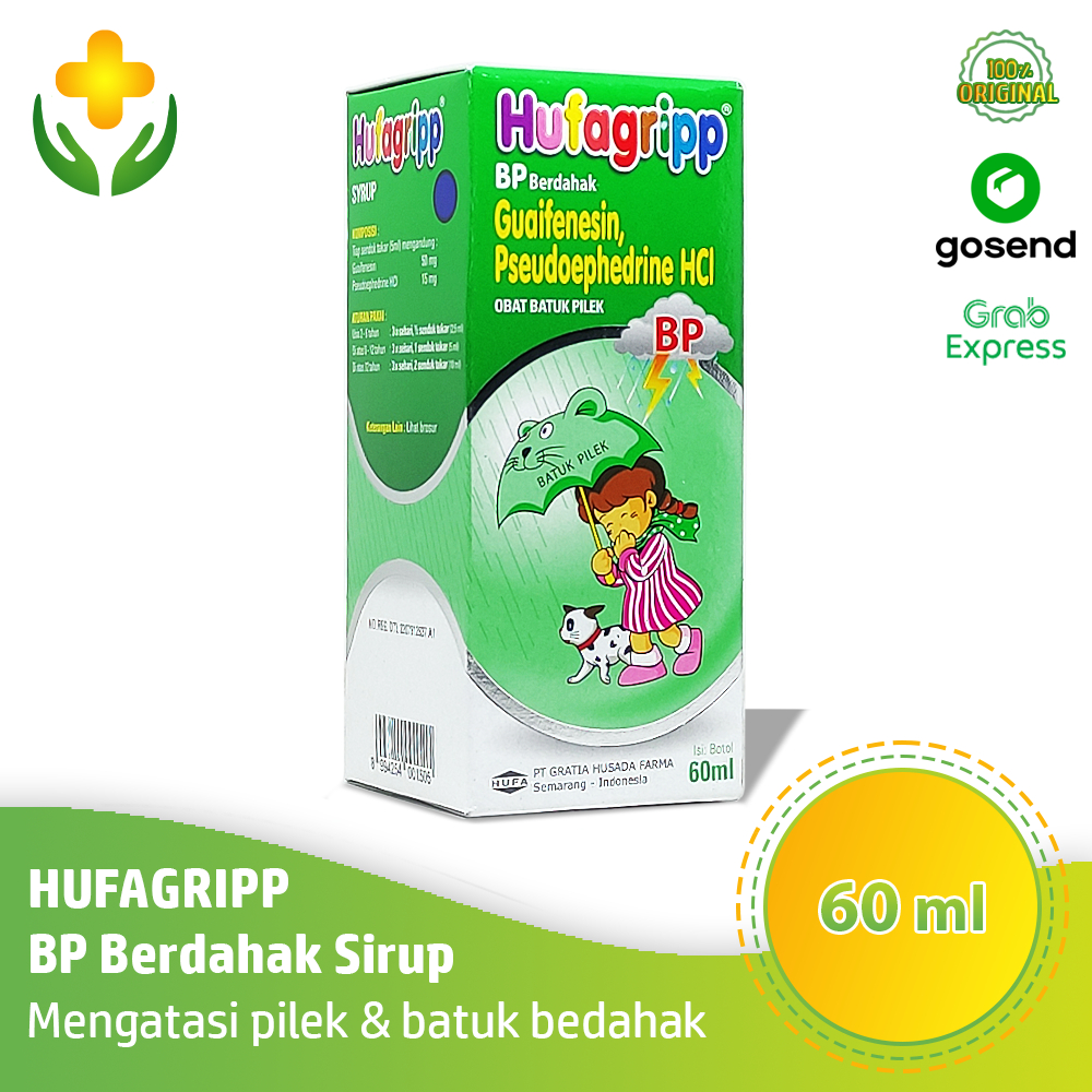 Hufagrip BP Berdahak Sirup 60 ml Obat Pilek Batuk Berdahak Anak