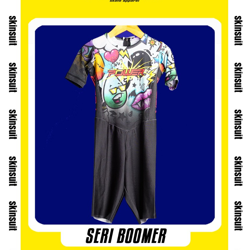 Skinsuit Inline Skate Sepatu Roda Anak Jersey Olahraga Premium Power Apparel