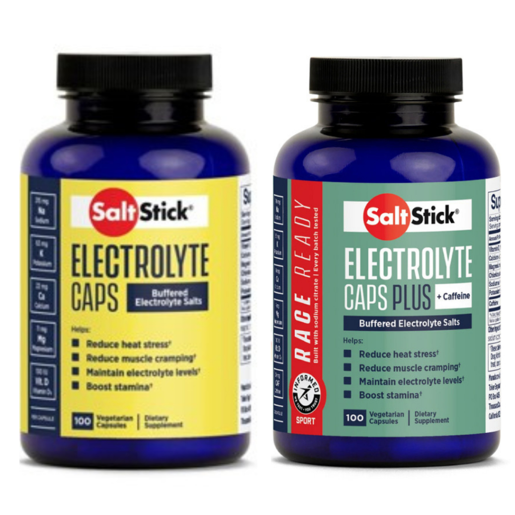 

Salt Stick SaltStick Cap Electrolytes Caps No Caffeine & SaltStick Salt Stick Cap Plus Electrolytes Caffeine Kafein Race-1 bottle