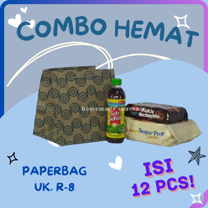 

(Motif Random) Paperbag R8 Motif 1 Warna Ukuran 20x18x22 cm Isi 12 Pcs / Tas Souvenir
