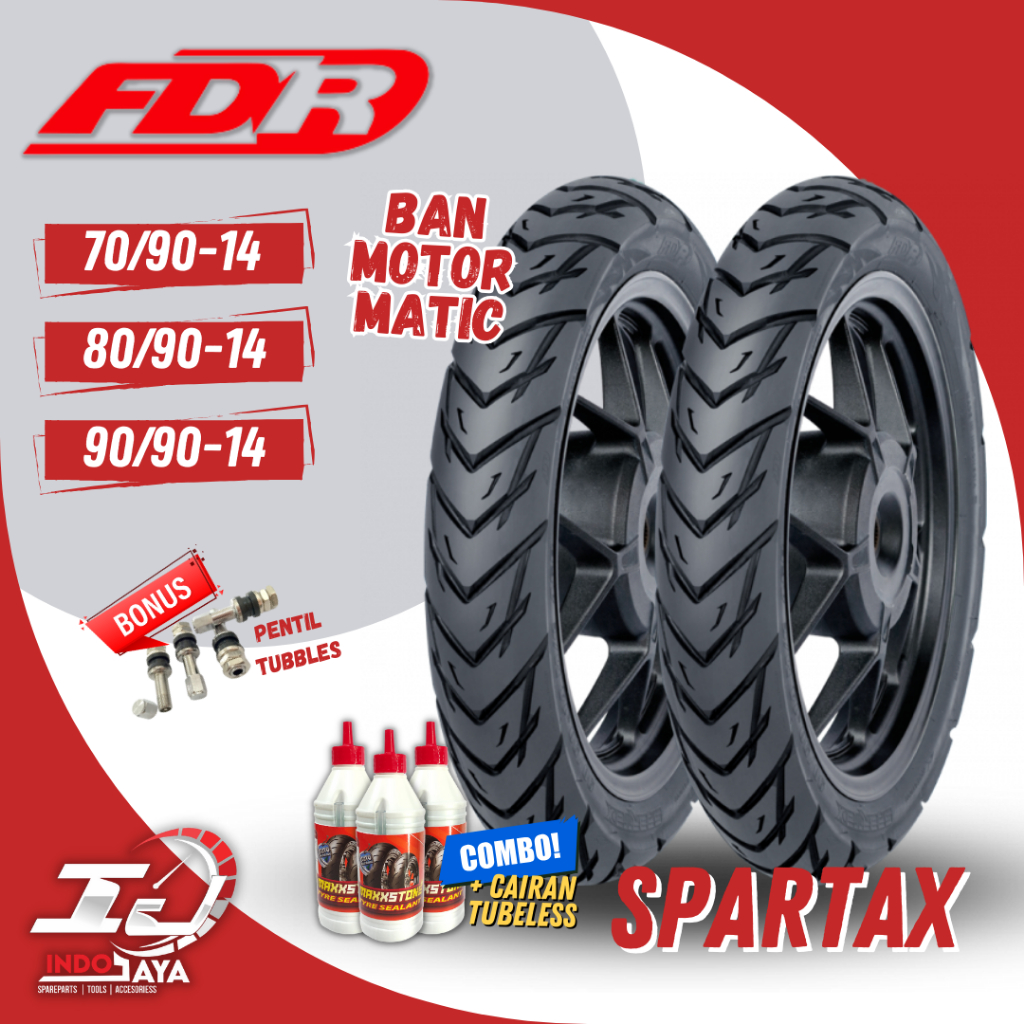 [COD] FDR SPARTAX TUBELESS / TUBETYPE NON TUBLESS RING 14 (70/90-14 - 80/90-14 - 90/90-14) BAN LUAR 