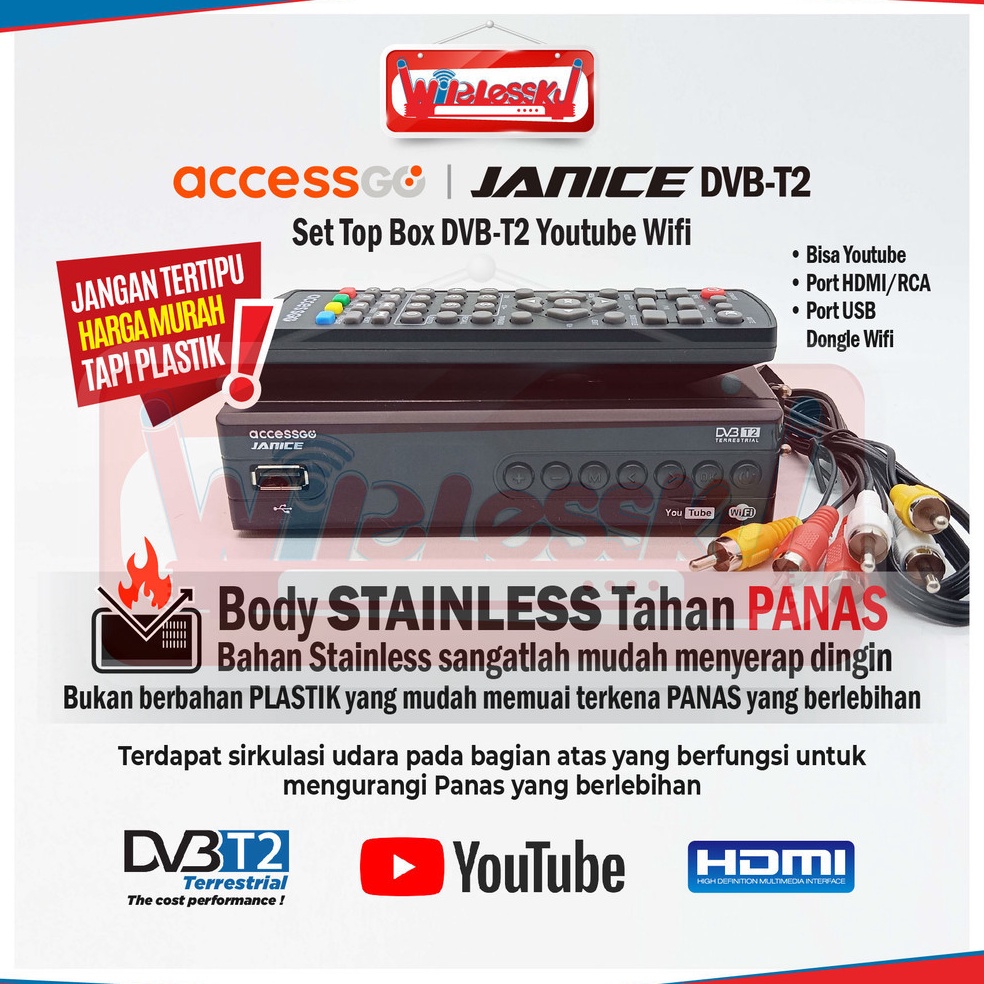 KODE Q9N8 Accessgo STB Janice set top box penerima siaran TV Digital