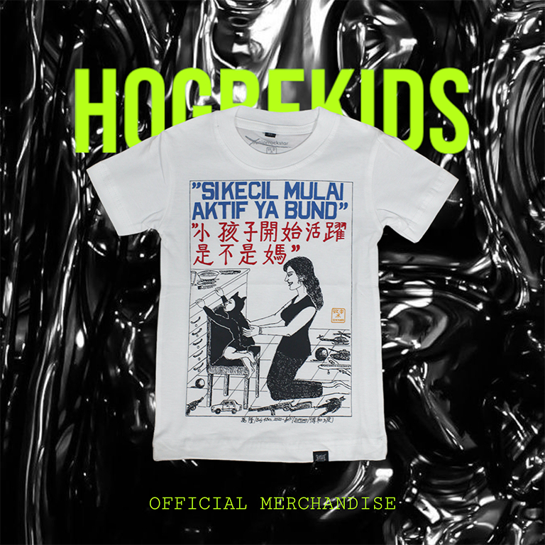 Seni Kanji - Si Kecil Mulai Aktif Ya Bund (Kaos/Baju Anak)