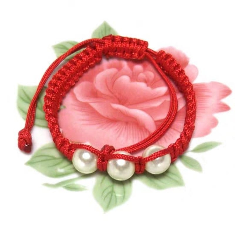 Gelang Mutiara Tali Merah Keberuntungan, Gelang Feng Shui