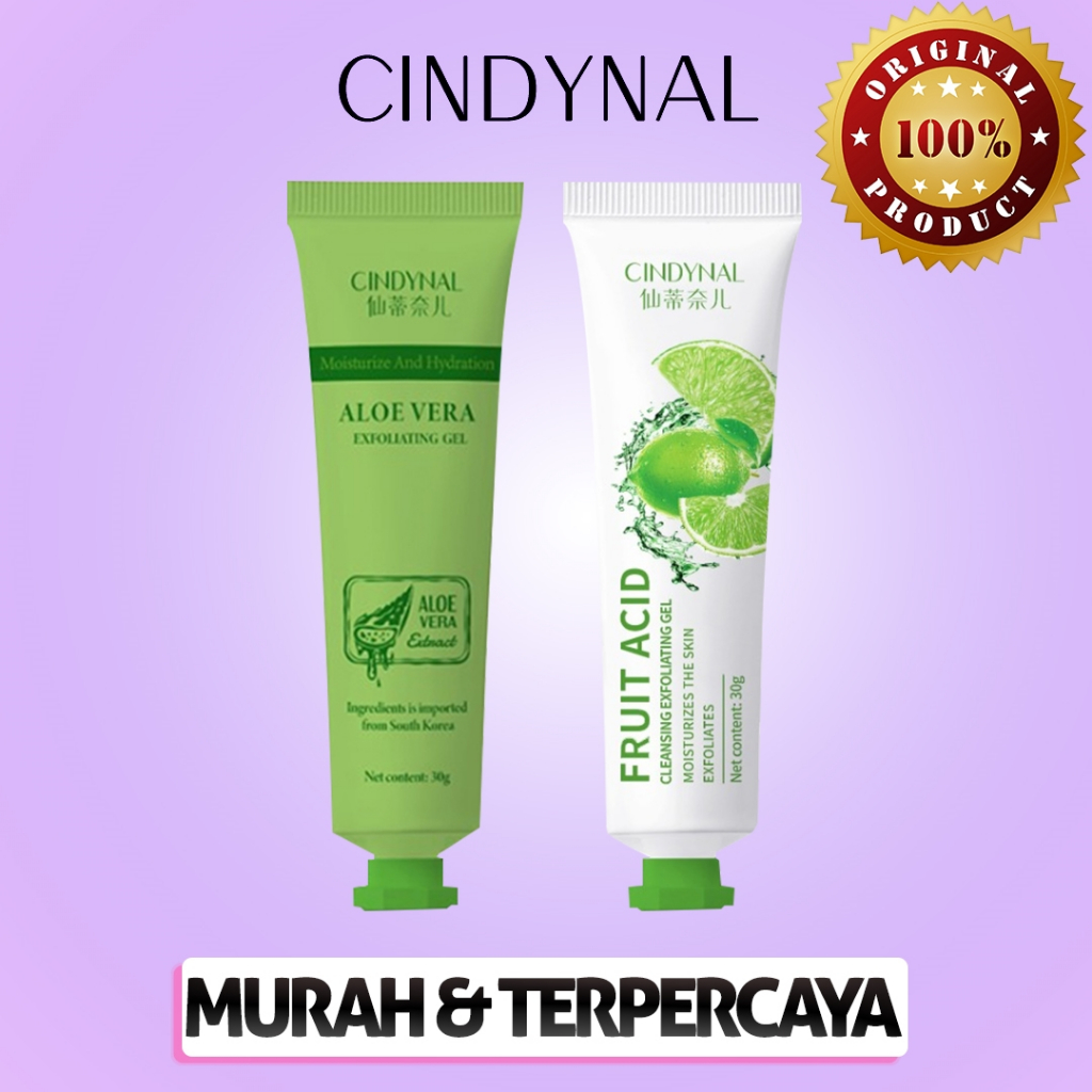 CINDYNAL EXFOLIATING GEL ALOEVERA / CLEANSING EXFOLIATING GEL FRUIT ACID
