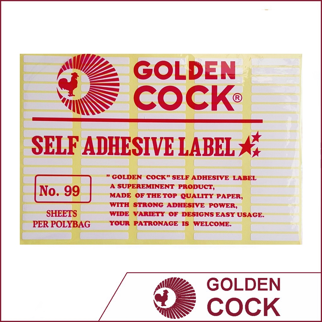 

Label Sticker Golden Cock 99 (5x34mm) Self Adhesive Label Stiker 99