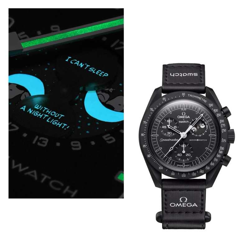 omega swatch bioceramic moonswatch mision to moonphase snoopy original