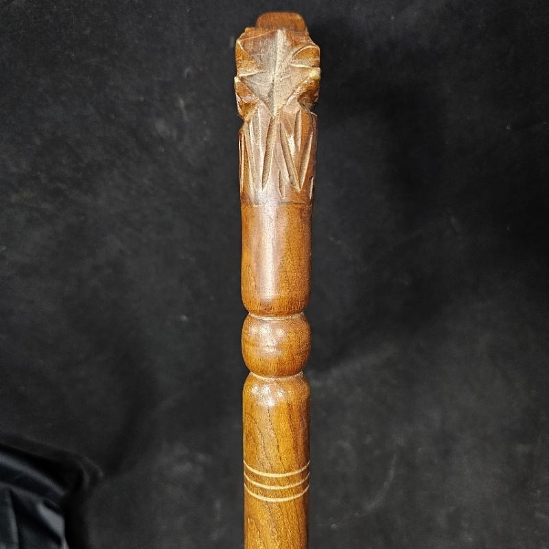 Tongkat kayu jati ukir naga