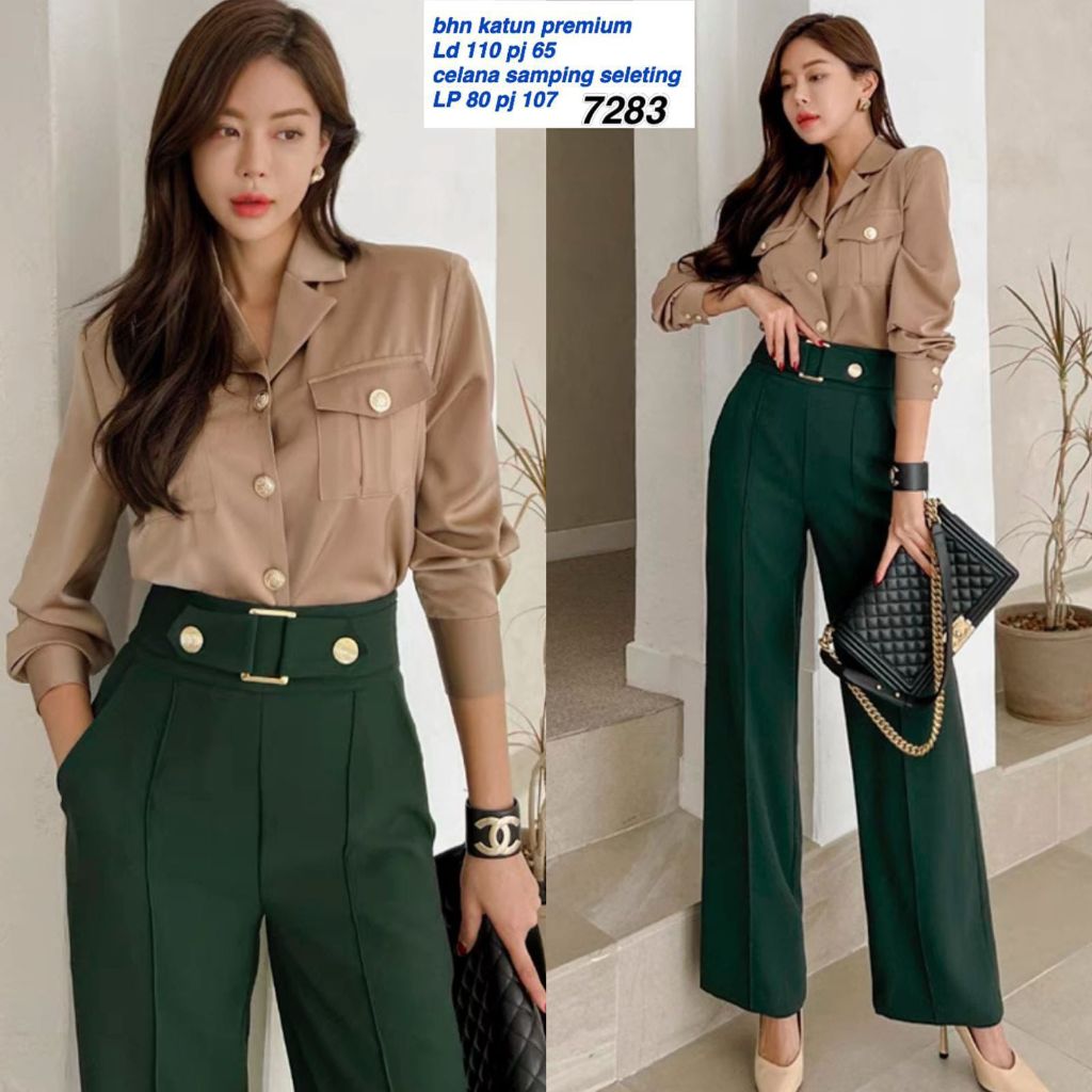 DAFASHIONSHOP / Setelan / Baju One Set Wanita Kekinian Korea / Satu Set Baju Wanita Ootd Kekinian
