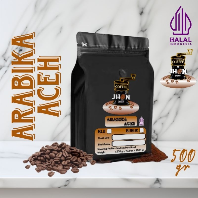 

Kopi Arabika Aceh Gayo Takengon Premium Biji atau Bubuk Kemasan 500 gr