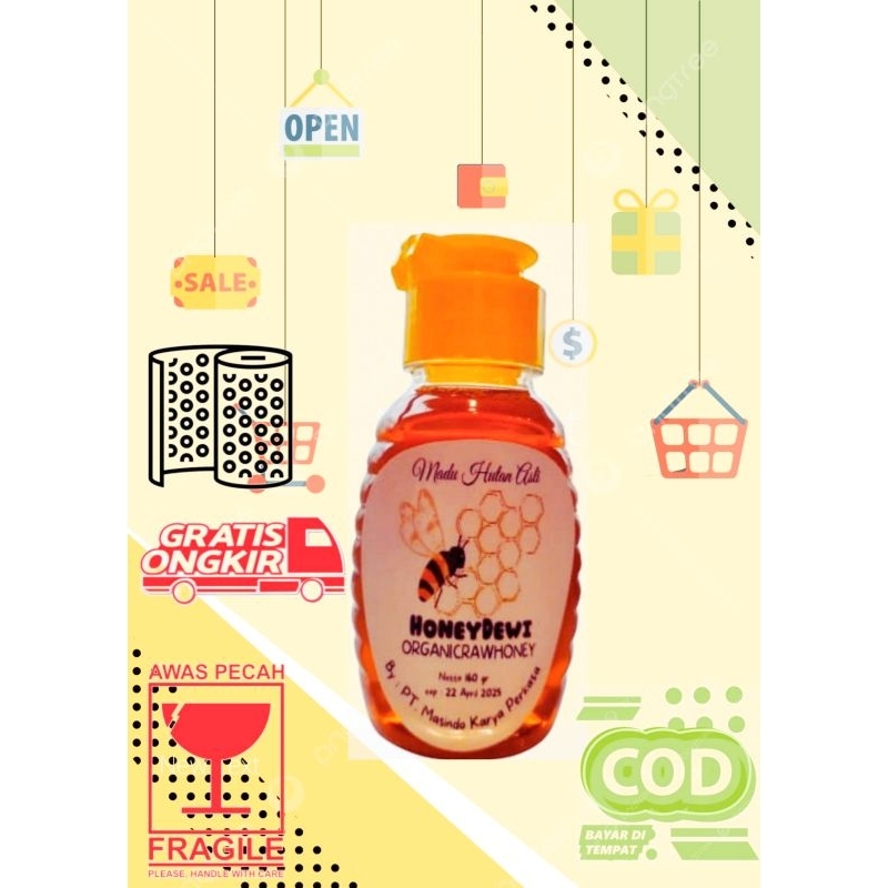

{ Beli 4 Produk } HoneyDewi Madu Hutan Asli Murni 160 gr 100% Pure Natural Raw Honey