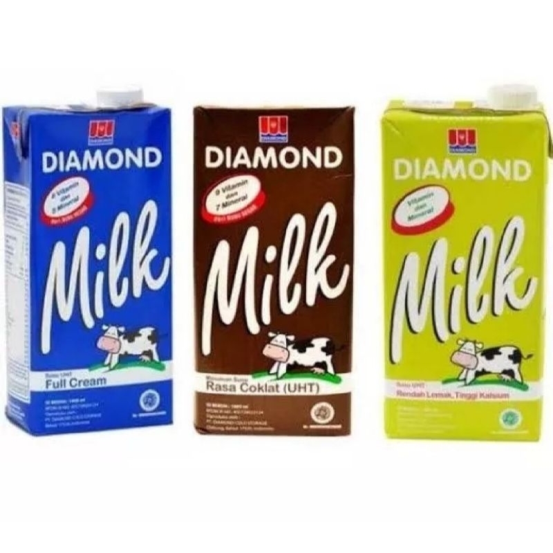 

OBRAL !! Susu Diamond UHT Full Cream / Cokelat 1L