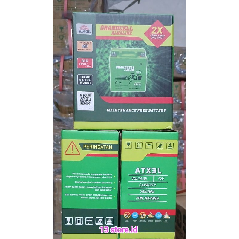 AKI ALKALINE SERIES ATX3L 12V3Ah/10Hr ( TYPE RX-KING )