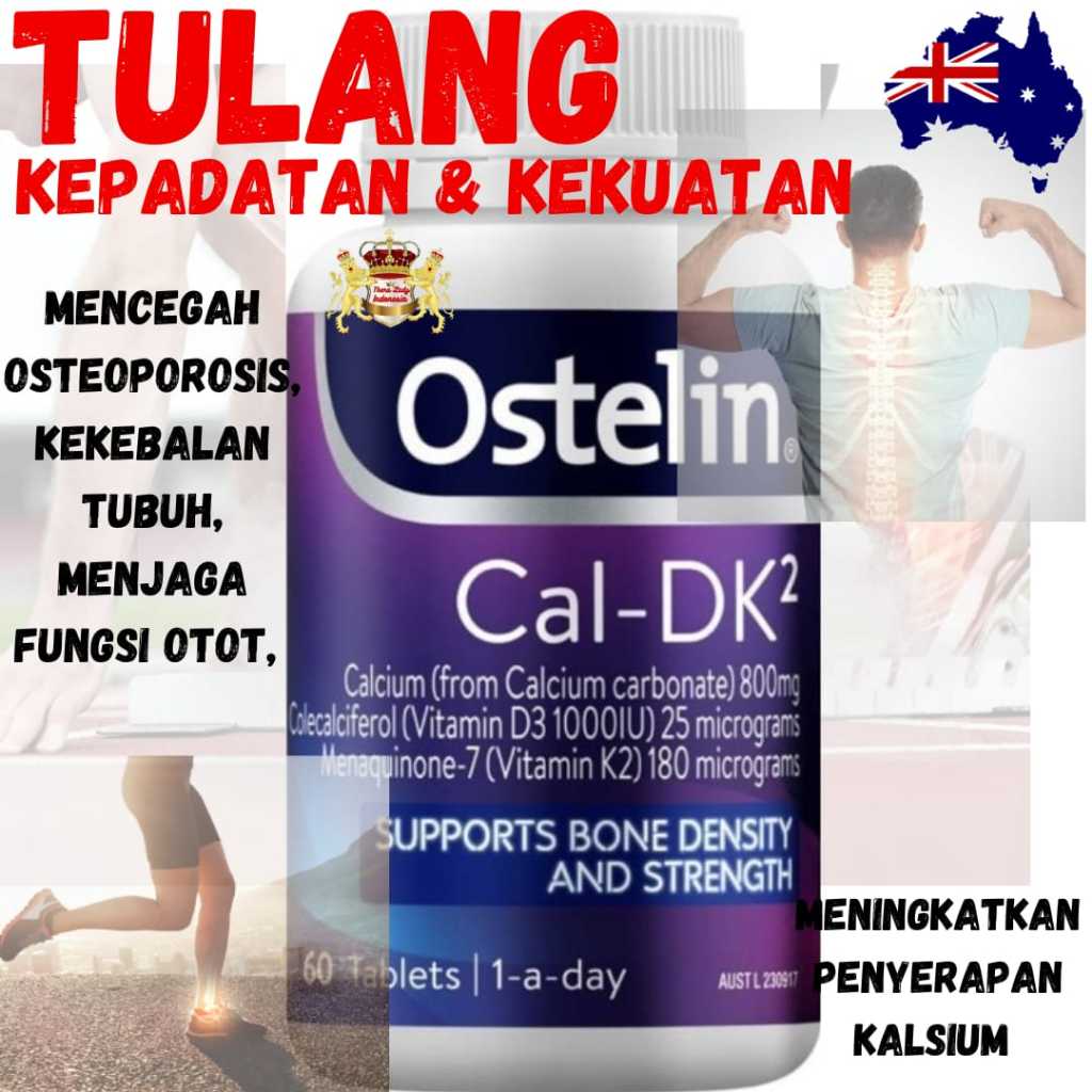 ostelin cal-dk2 60 tablets supports bone strength and bone density