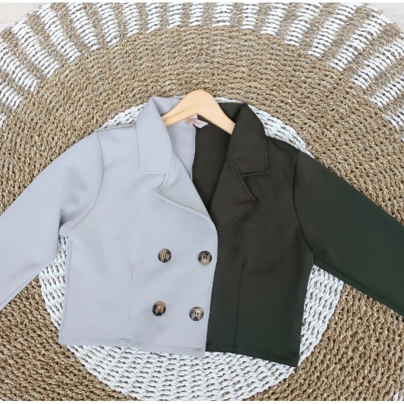 BLAZER TWO TONE WANITA/BLAZER SCUBA