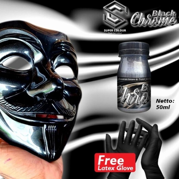 KODE D52D Cat PU black Chrome effect kemasan 5ml original