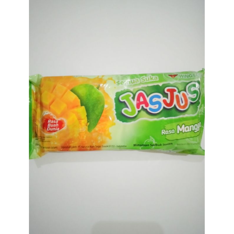 

jasjus rasa mangga per renceng isi 10 sachet