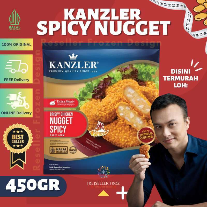 

Kanzler Crispy Spicy Nugget 450gr / Naget Crispy Pedas