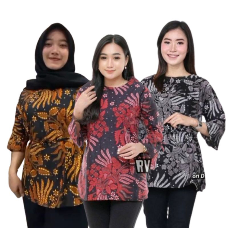 Atasan batik wanita model tali samping