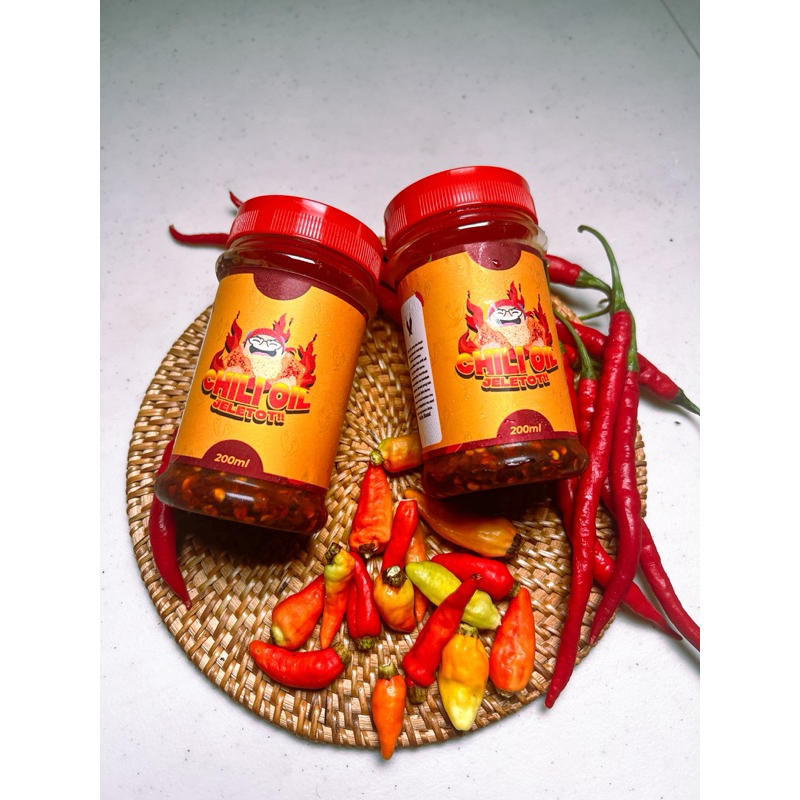 

Chili Oil BangMpin / Minyak Cabai / Sambal Serbaguna 200ML 6 Botol 1/2 Lusin