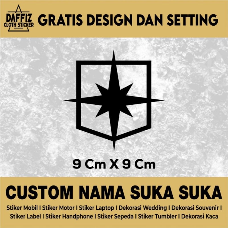 

STIKER BINTANG W*N*DRI 9cmx9cm