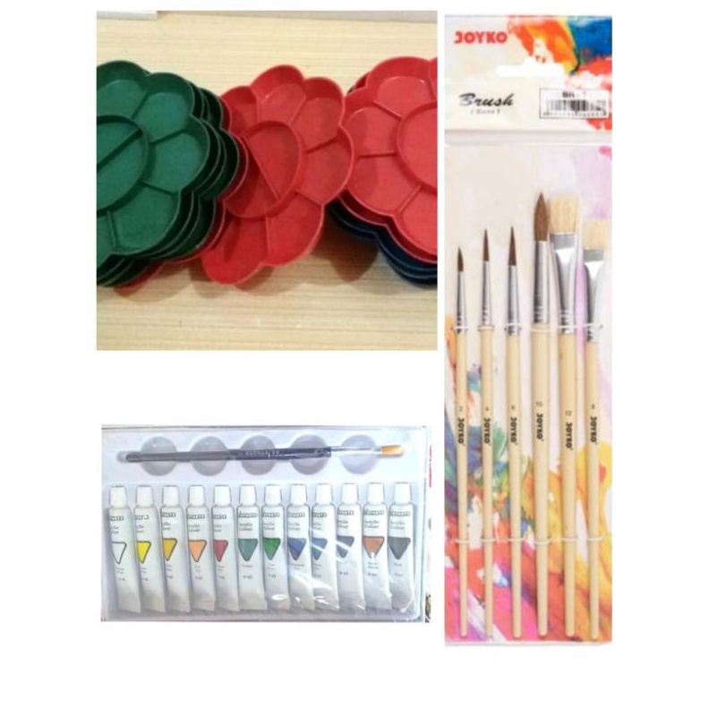 

HEMAT Paket Lukis cat akrilikkuaspalet