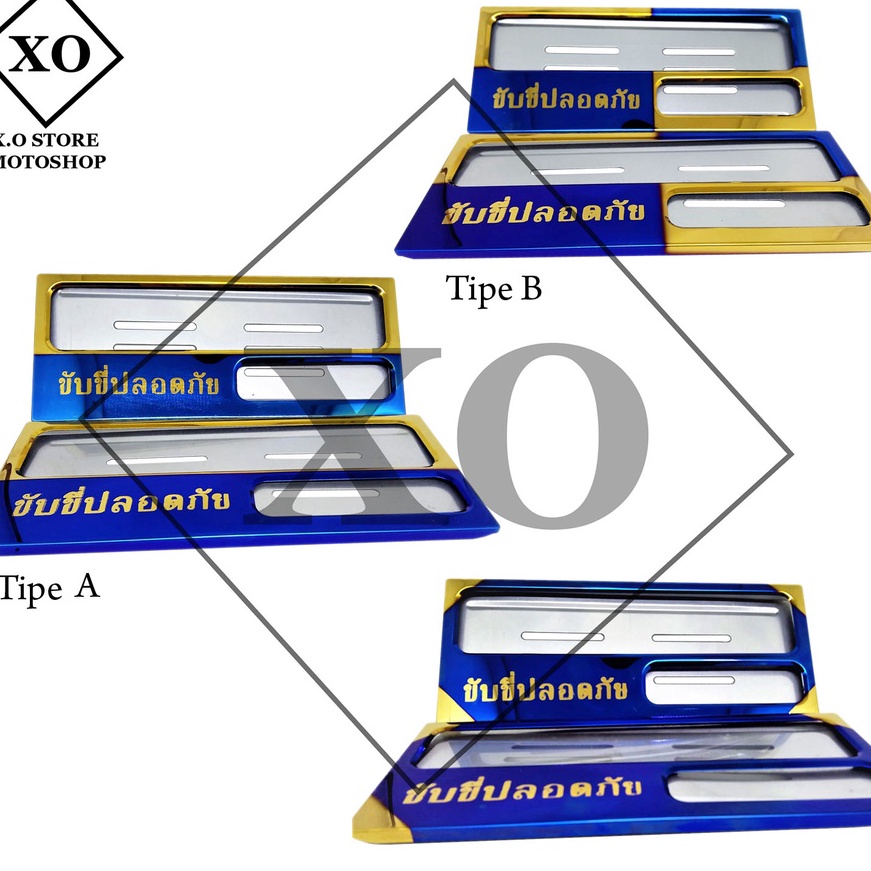 Super cover plat nomor twotone tulisan thailand binkai bingkai plat nomor variasi Tutup dudukkan pla