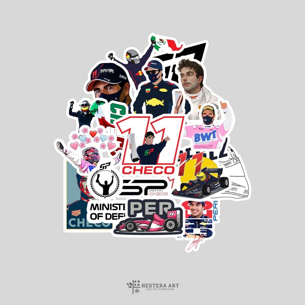 

Stiker Pack Pembalap F1 Sticker Vinyl Doff Laminasi | Stiker Sergio Perez