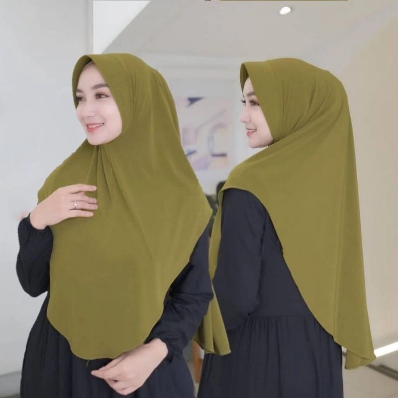 ORIGINAL jilbab bergo penguin pet ll jilbab bergo jersi hijab bergo jersi premium Size L