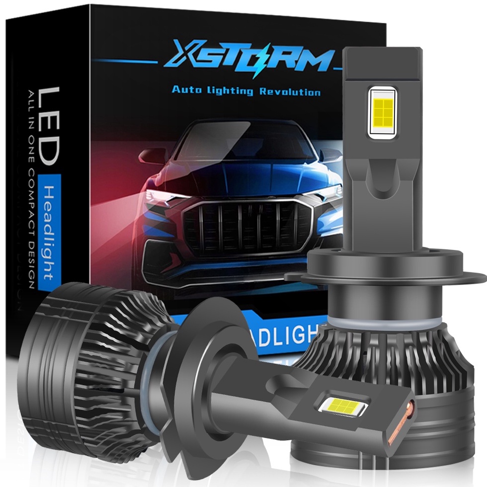 Paling Diminati XSTORM 2Pcs 12W 25LM H4 LED HEALIGHT H11 H7 H1 LAMPU LED 95 HB3 96 HB4 CANBUS NO ERR