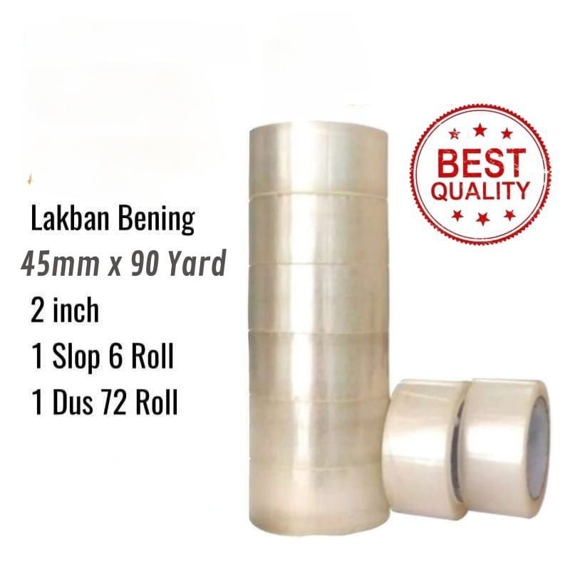

Lakban / Solasi Bening 90 yard 1 Slop / 6 Pcs
