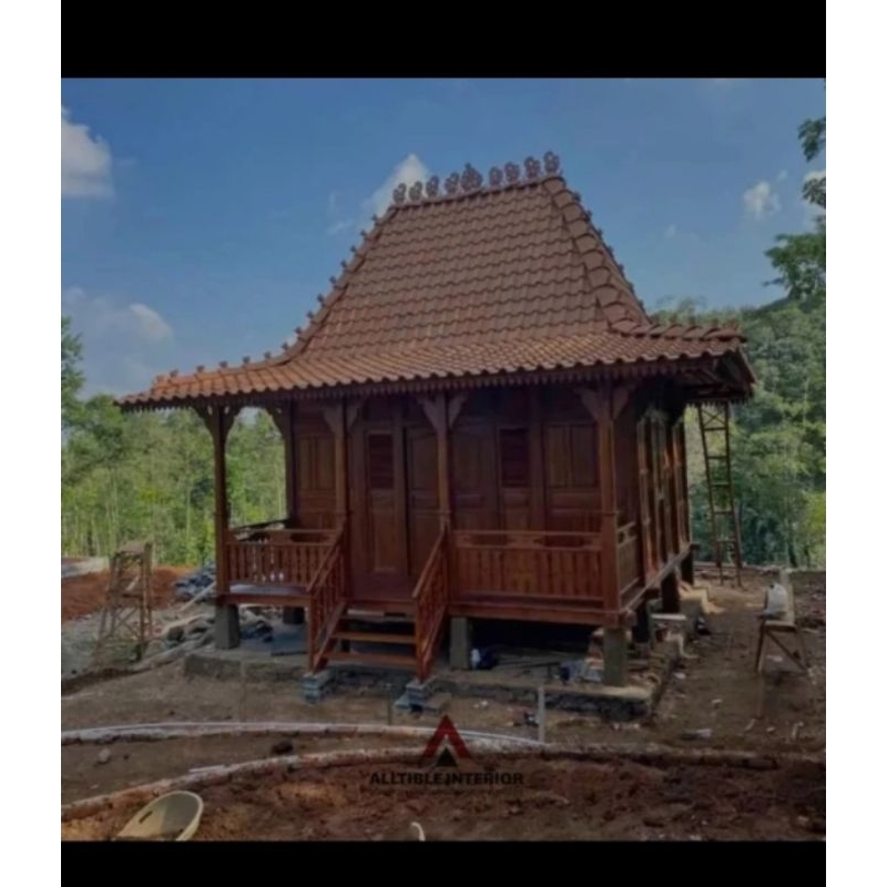 Gasebo Kayu jati/kayu Kelapa| Rumah joglo -Dp 50℅