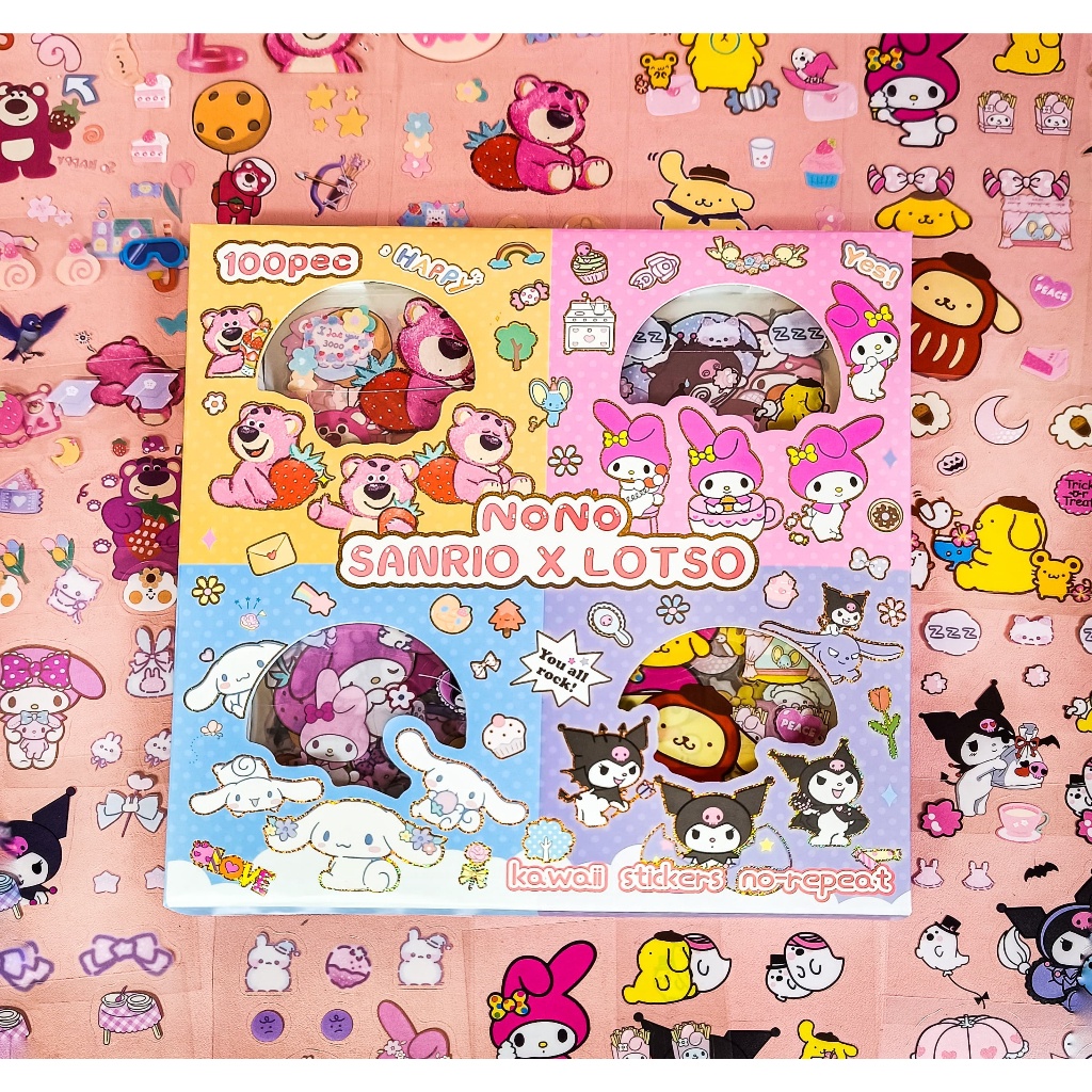 

SPESIAL STICKER LUCU KARAKTER SANRIO KUROMI MELODY 2D ISI 1 LEMBAR PER BOX