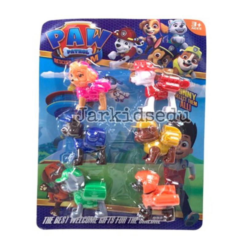 Mainan Figur Paw Patrol isi 5-6 Cake Topper Hias Kue Ultah Dekorasi Dekor Kue Ulang Tahun Souvenir M