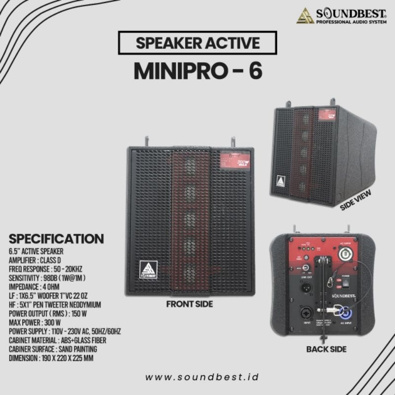 speaker aktif line array soundbest minipro 6
