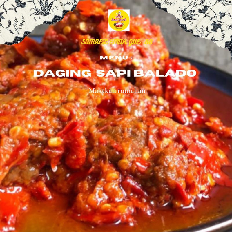 

DAGING SAPI BALADO/PORSI 500GRAM ( GURIH, PEDAS,ENAK DAN EMPUK BGT)