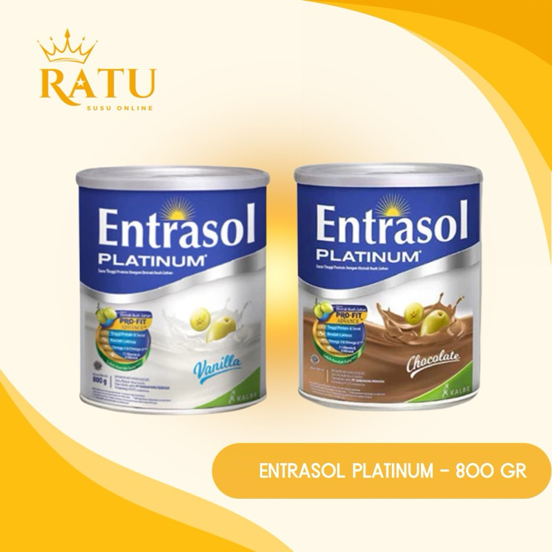 

ENTRASOL PLATINUM 800 gram - Vanilla / Coklat - Susu Lansia