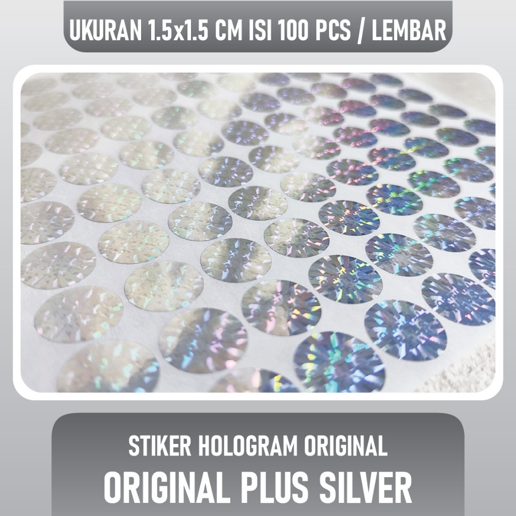 

Stiker Hologram Original BULAT _ ORIGINAL PLUS 1.5x1.5 cm SILVER