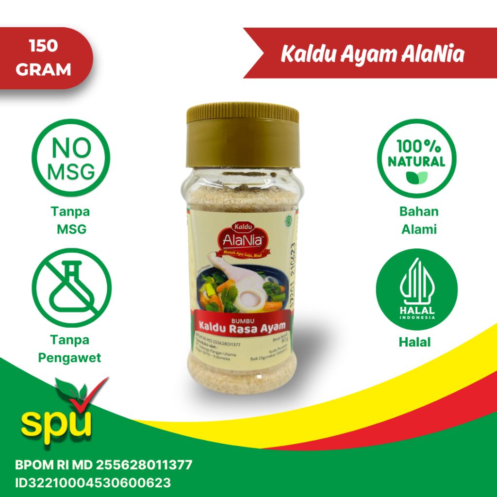 

Kaldu AlaNia Ayam 150 gram - Kaldu Sehat Non MSG - Kaldu MPASI