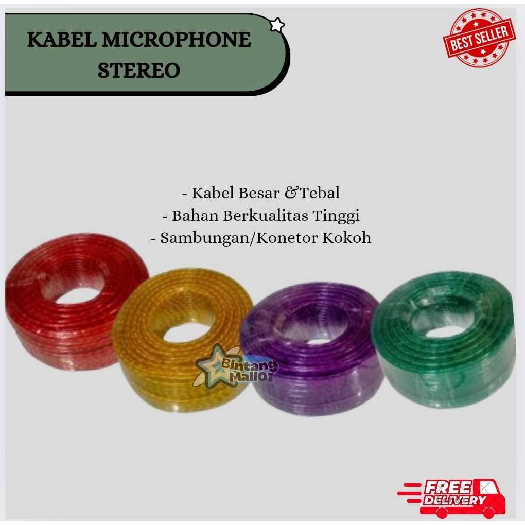 KABEL MICROPHONE STEREO TRANSPARAN / KABEL MICROPHONE PER 5 METER