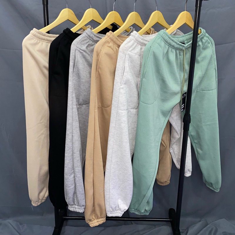 Terkini Celana Jogger Joger Sweetpants Joggerpants Wanita Korea Style Terlaris Bahan Tebal Premium