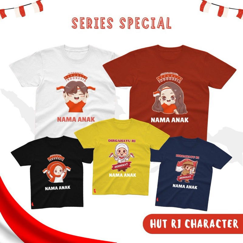 Kaos anak Hut RI ,