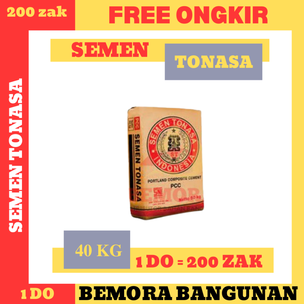 Semen Tonasa 40 kg (Ongkir jabodetabek gratis) (Harga Grosir)