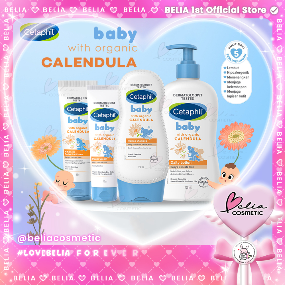 ❤ BELIA ❤ CETAPHIL Baby with Organic Calendula Series | Daily Lotion | Wash & Shampoo | Adnvanced Pr