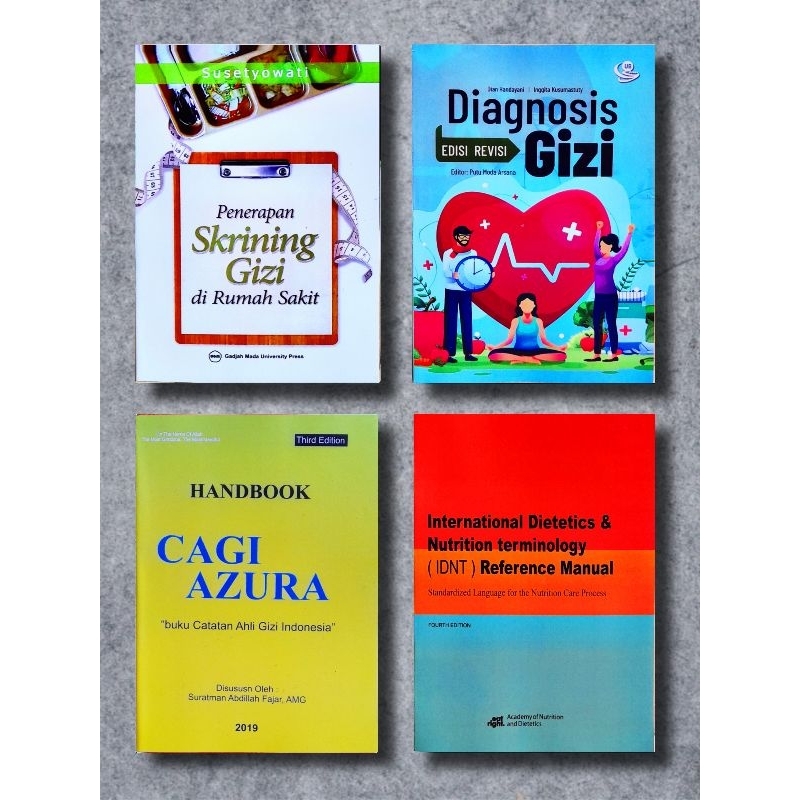 PAKET 4 BUKU GIZI ( DIAGNOSIS GIZI | SKRINING GIZI | IDNT | CAGI AZURA )