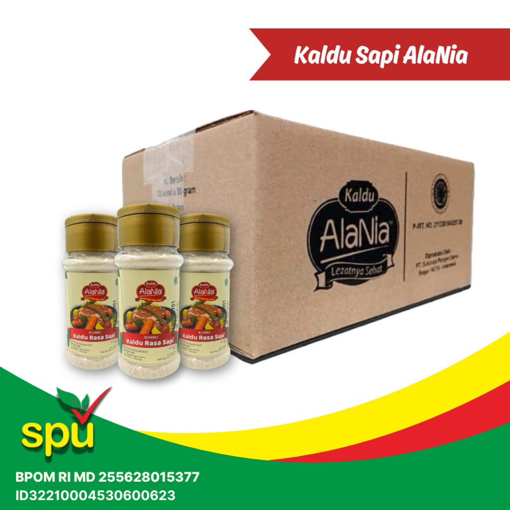 

Kaldu AlaNia Sapi Paket 1 Karton - Kaldu Sehat Non MSG - Kaldu MPASI