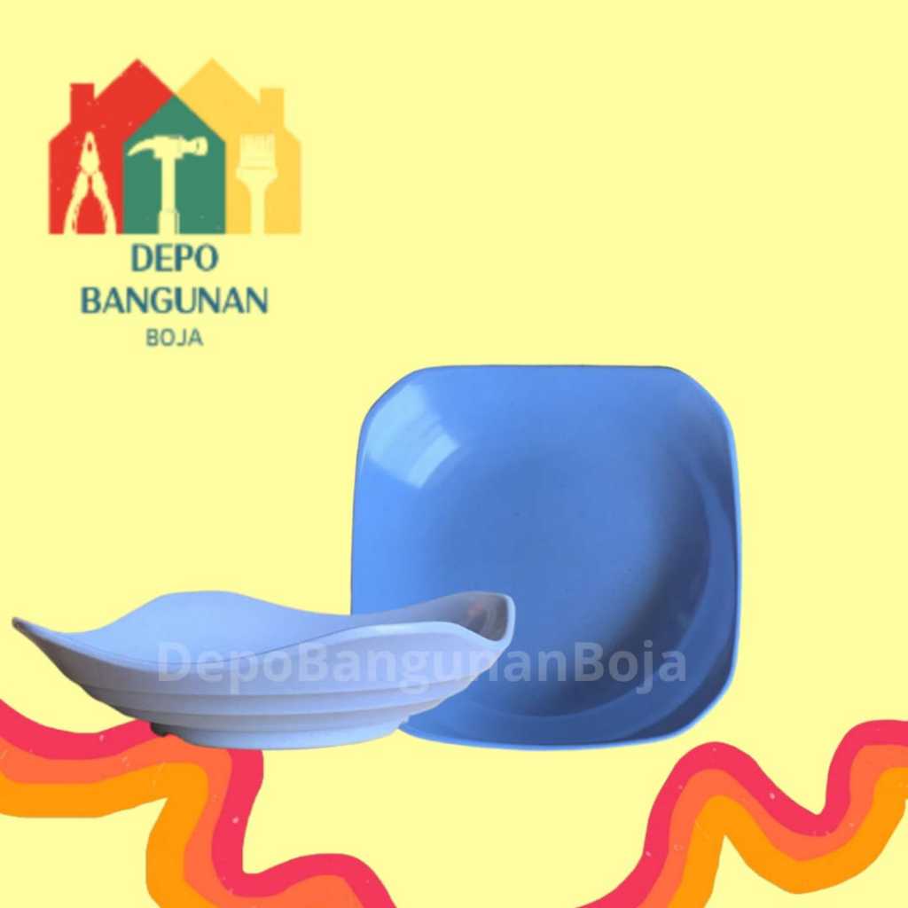 (PR-1606) Piring Melamin / Piring Saji Melamin / Piring Segi