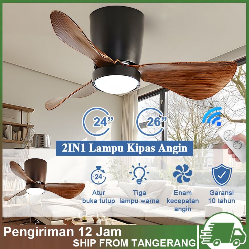 【Garansi 10 Tahun】Lampu kipas angin Lampu kipas angin gantung plafon Lampu kipas gantung dengan remo