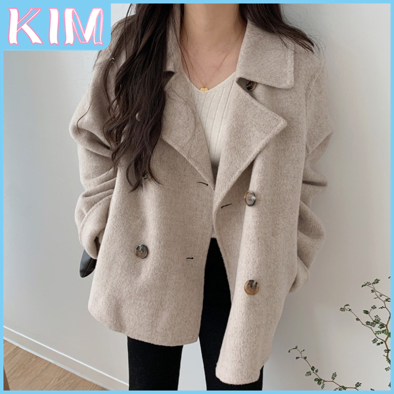 KIM Wool Outer Korean Winter Premium Outerwear Short Coat Import blazer wanita style korean blazer k